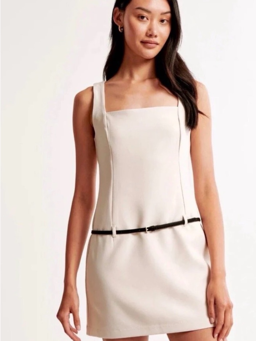 Abercrombie & Fitch Cream Beige Dress Top